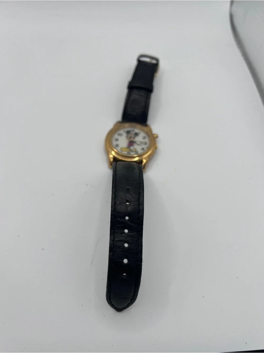 Vintage Disney Mickey Mouse Lorus Watch V671-6150 Gold Tone Untested